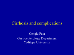 Management of Complications of Cirrhosis
