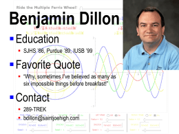 Mr. Benjamin Dillon - Saint Joseph High School