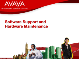 Avaya Maintenance Options Review