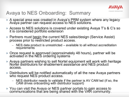 Distribution`s Role in a Successful Avaya/Nortel