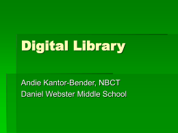 Digital Library - Daniel Webster Middle School