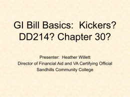 GI Bill Basics: Kickers? DD214?