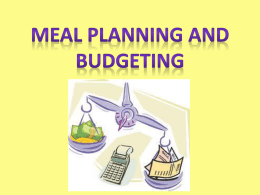 ILI - Meal Planning Presentation
