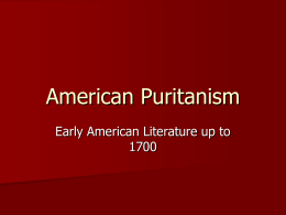 Puritanism PowerPoint - Eaton Community Schools