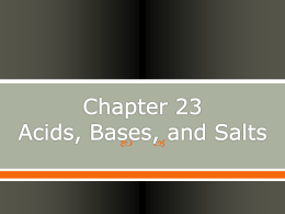 Acids, Bases, and Indicators