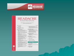 Paul Ballinger slides of Headache Articles 2010-11