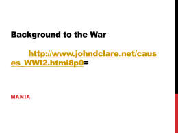 Causes of the War JohnDClare
