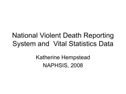 Use of Death Certificates in the National Violent Death