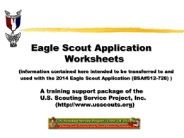Eagle Scout Application Worksheet