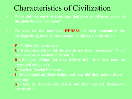 Features of Civilization