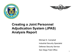 Analyzing Your JPAS information Step #2