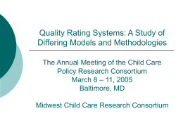 Quality Rating Systems - Child Care and Early Education Research