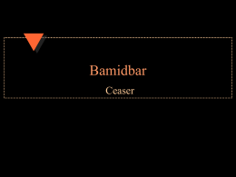 Bamidbar - The Jewish Home