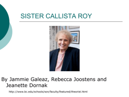 sister callista roy - Rebecca H. Joostens, RN