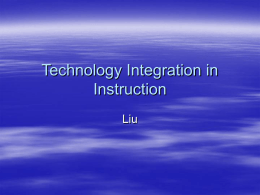 Technology Integration in Instruction