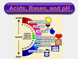 Acids, Bases, and pH - Paint Valley Local Schools