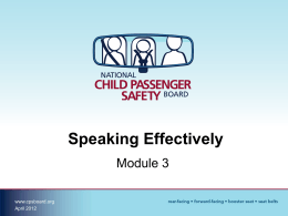 CPSID: Module 3 – Speaking Effectively