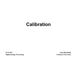 Lecture 16: Camera calibration