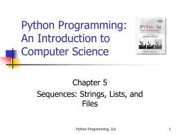 Python Programming: An Introduction to Computer