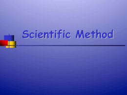 Scientific Method - About Mrs. Telfort