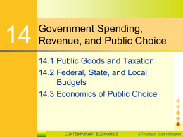 Chapter 14 Government Spending, Revenue, and Public