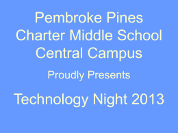 Computer and Internet Use - Pembroke Pines Charter Schools