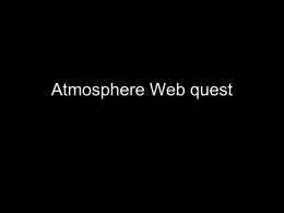 Atmosphere Web quest