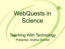 Webquests in Science