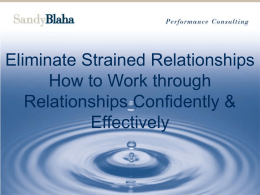 PowerPoint Presentation - Sandy Blaha Performance Consulting