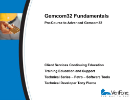 Gemcom32- Part I - Verifone Support Portal