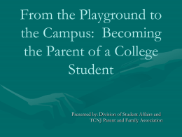 Becoming the Parent of a College Student
