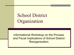 School District Organization - Shasta County Office of Education