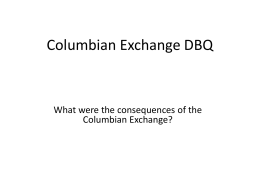 Columbian Exchange DBQ