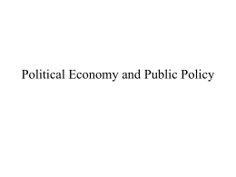 Political Economy, Budgeting and Public Policy