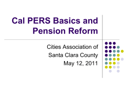 Pension Reform - Cities Association of Santa Clara County