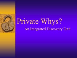 Private Whys? - Copper Development Association