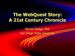 The WebQuest Story