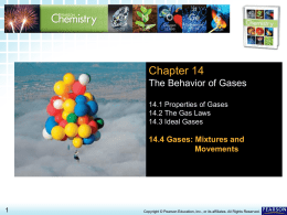 14.4 Gases: Mixtures and Movements