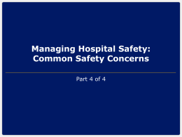 Managing Hospital Safety