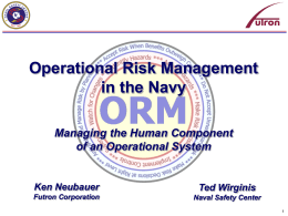 Operational Risk Management in the Navy