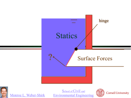 Fluid Statics (surface forces)