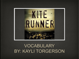 Vocabulary - Kayli Torgerson