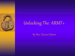 Unlocking The SAT 10 And ARMT