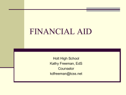 financial aid - Buhl Elementary School