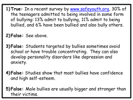 Anti-Bullying Quiz Answer Key