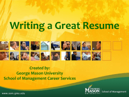 Writing a Great Resume