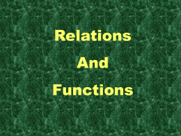 Relations and Functions . ppt