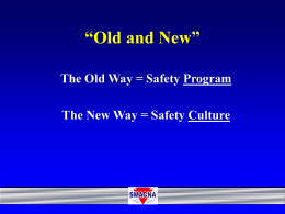 Safety Culture Powerpoint 2015