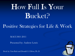 How Full Is Your Bucket