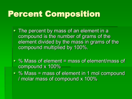 Percent Composition - CRHS